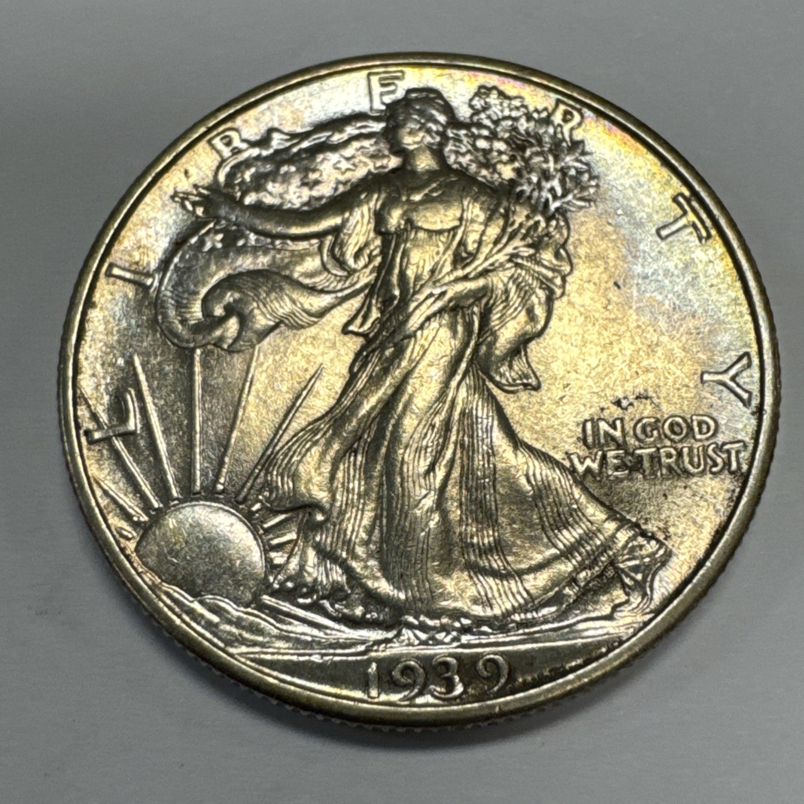 1939 Walking Liberty Half Dollar Choice AU+