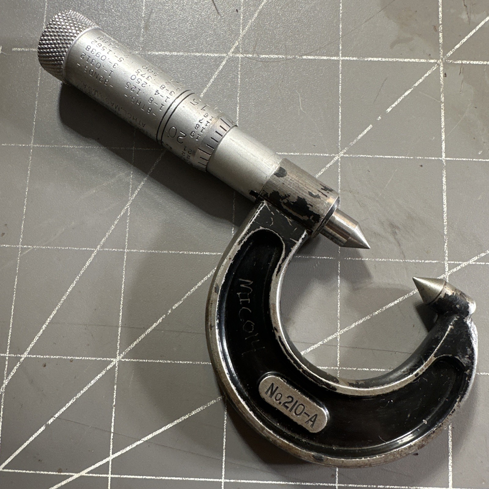 Starrett Micrometer 210 A 0-1 Made In USA
