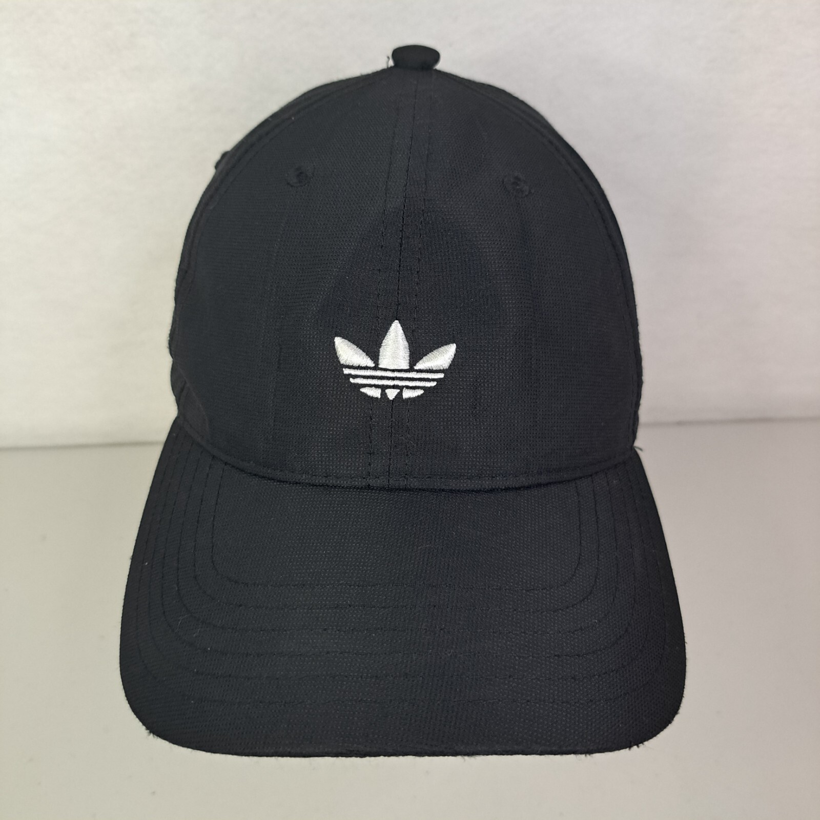 adidas Men's Trefoil Embroidered Trainer Adjustable Golf Hat Cap Black
