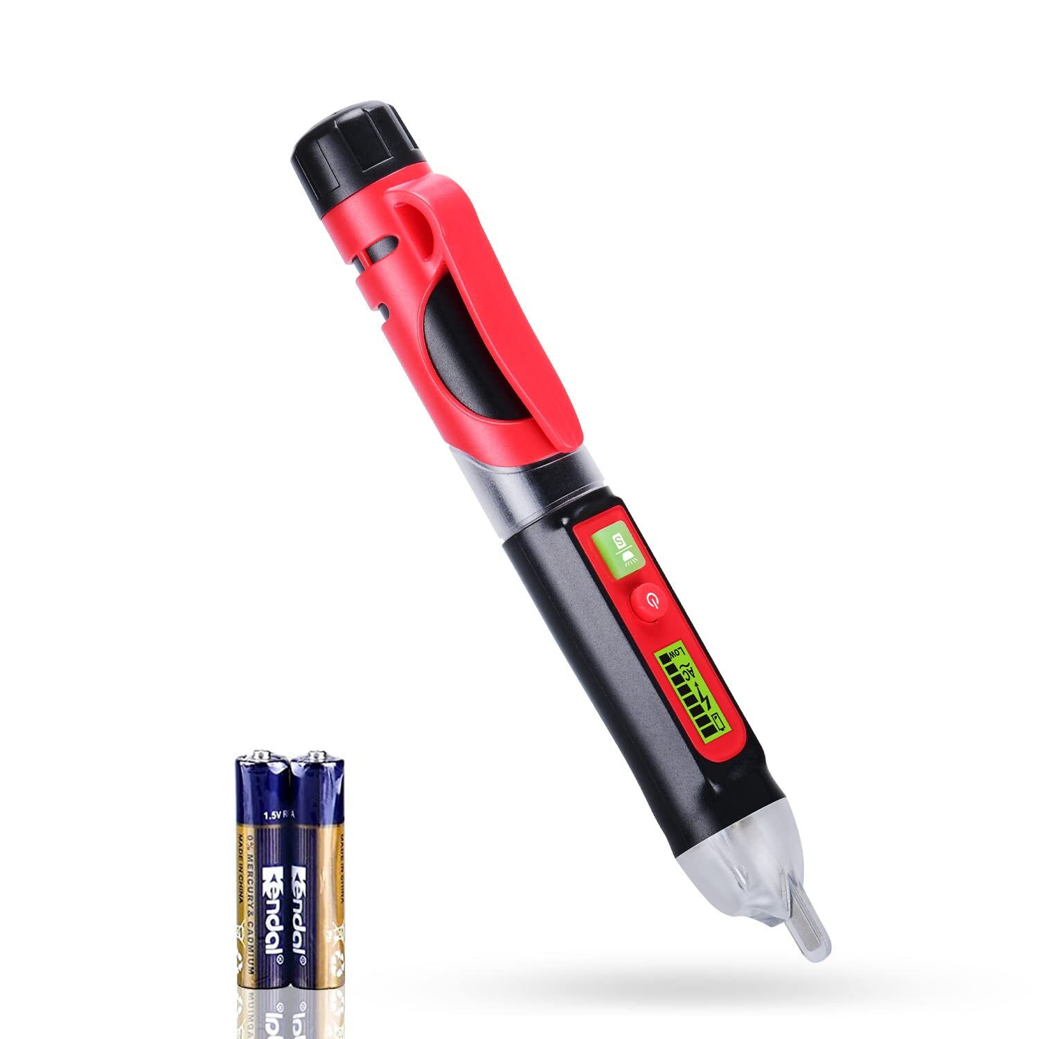 Comprobador de voltaje, sin contacto, rango dual 12 V-1000 V,cable con corriente