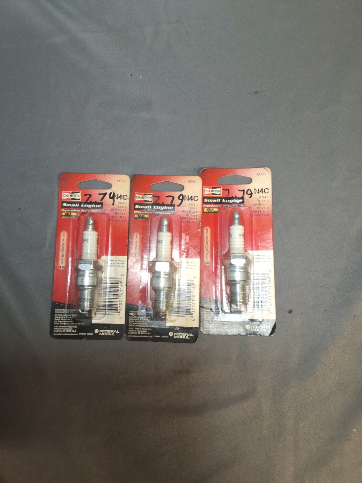 (3) Champion Spark Plug Small Engine Plug (803C / N4C)