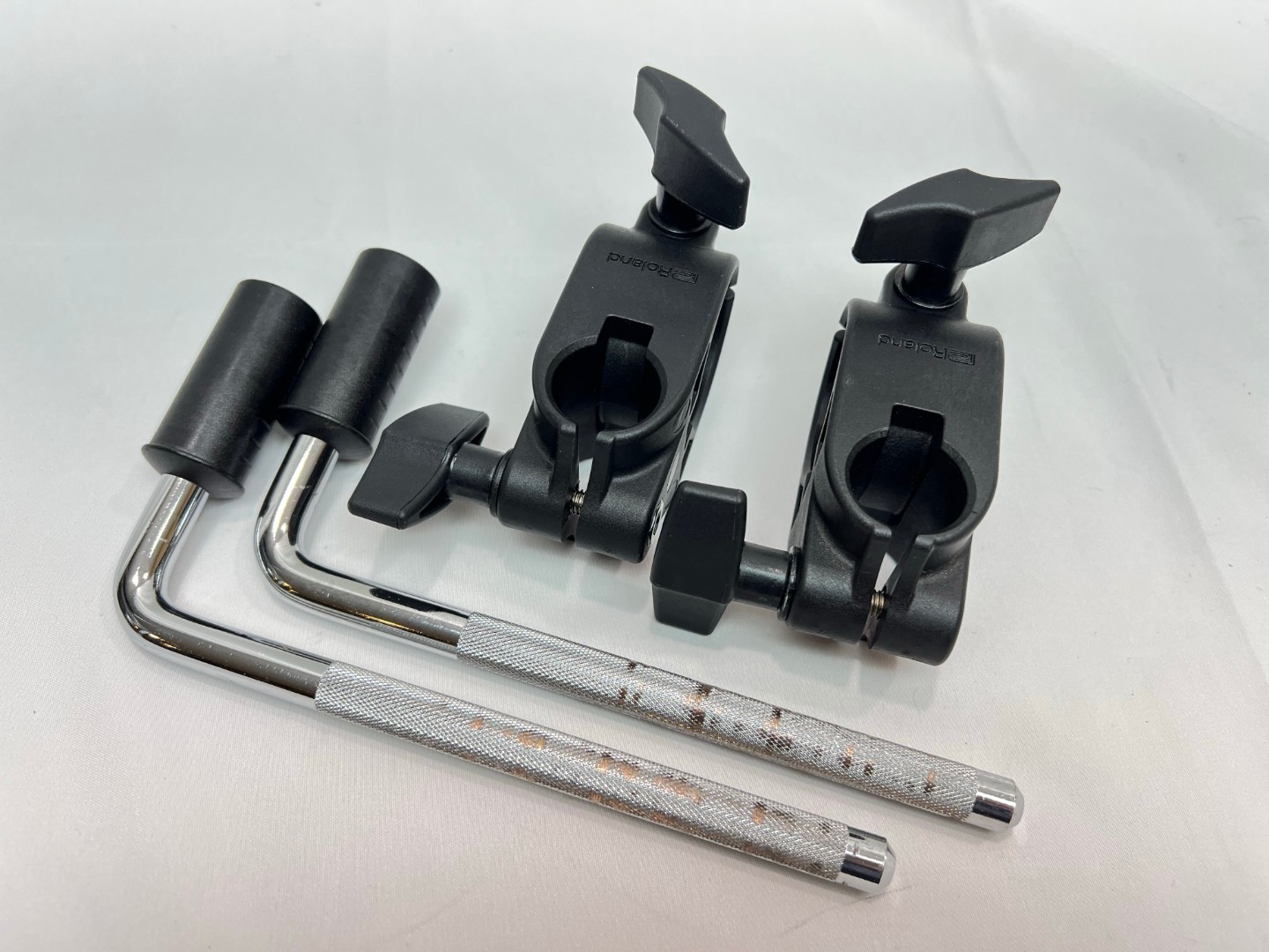 2X Roland MDH-6U V-Drum 1.5 inch Rack Clamp + L Arm - Pad Tom Snare Mount 7U