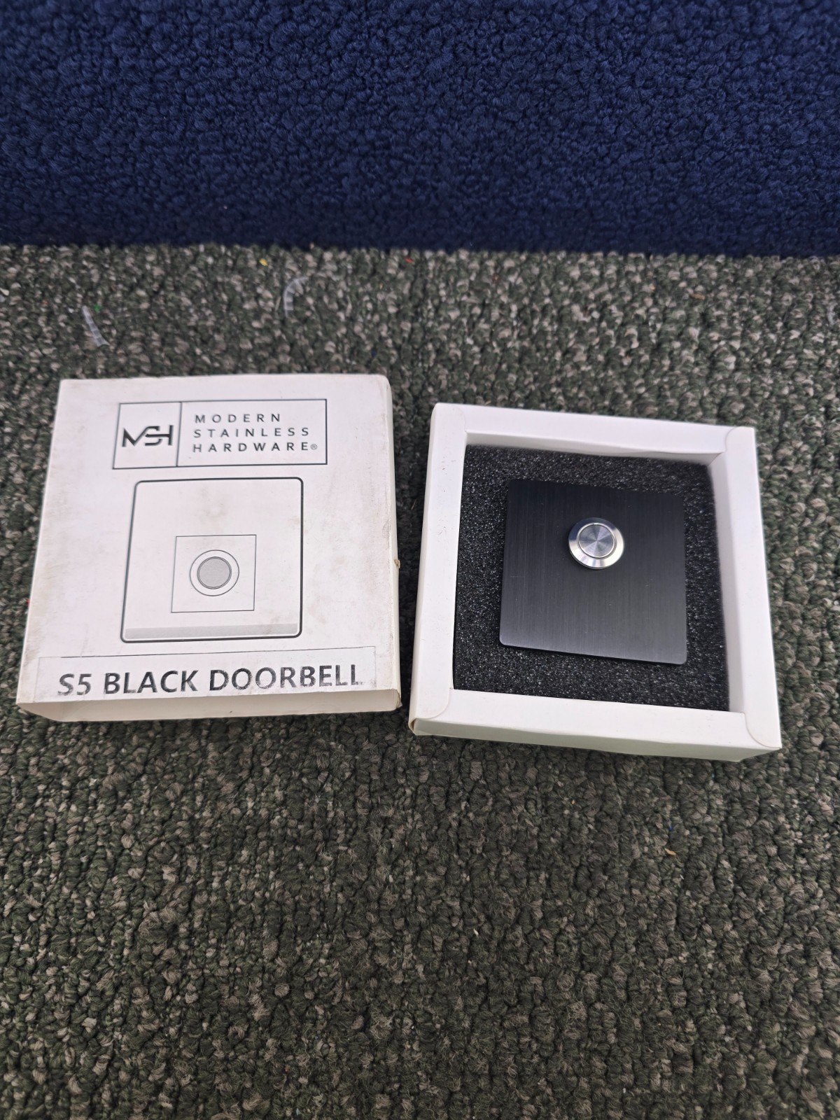 Modern Stainless Hardware S5 Minimalist Modern Doorbell Button - Matte Black
