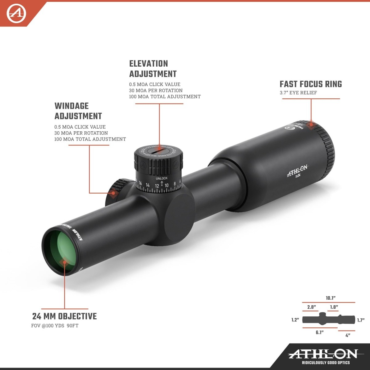 Muzzleloader Scope - Athlon Talos HMR 1x24mm