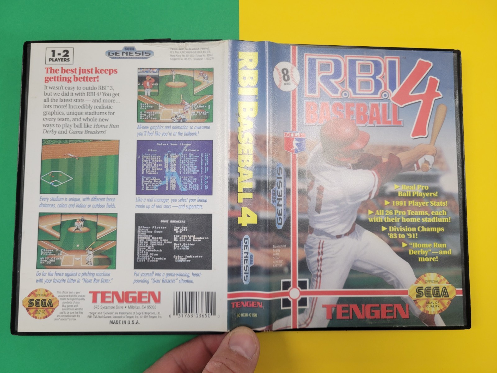R.B.I. Baseball 4 (Sega Genesis, 1992) Case Only