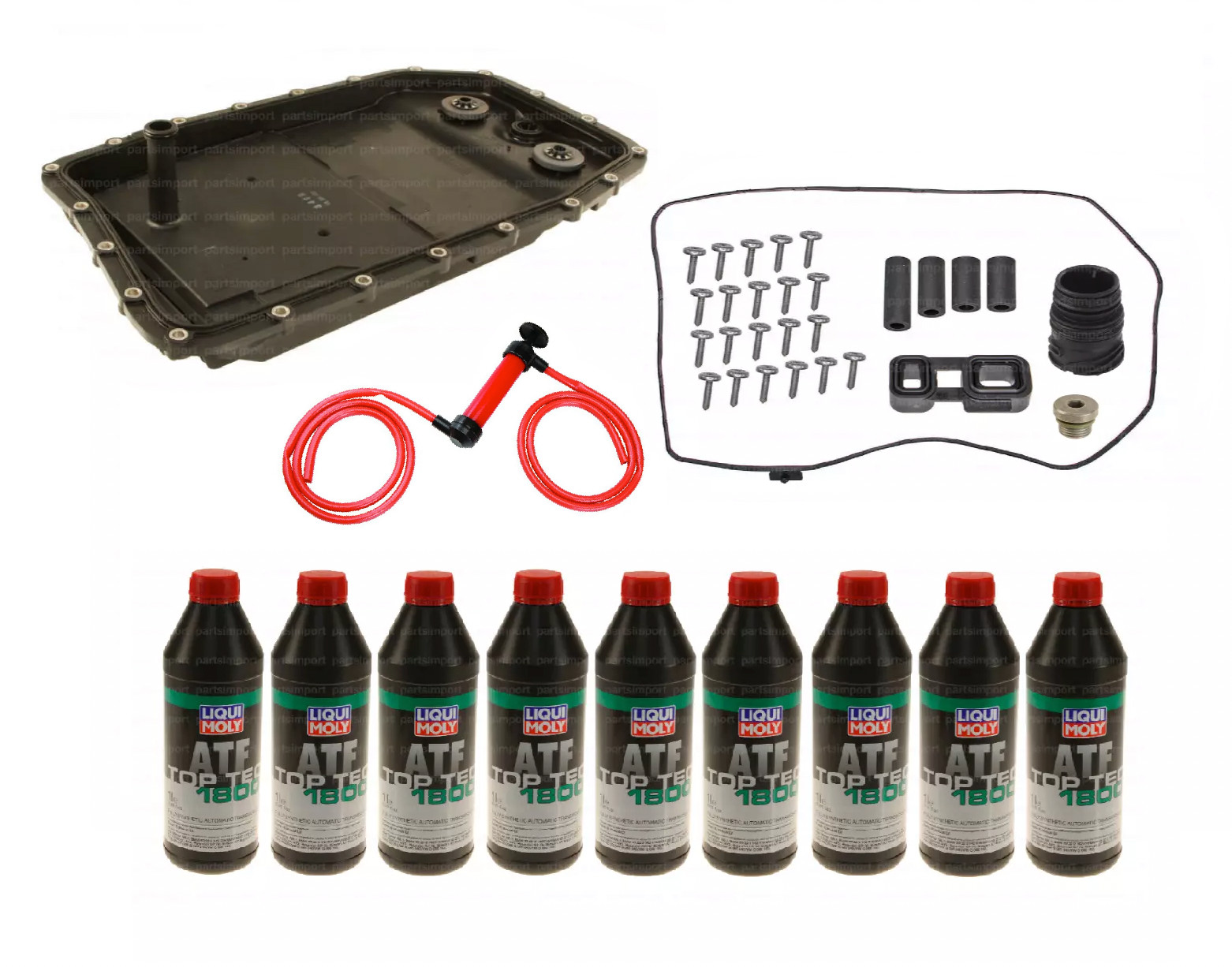 Transmission Service Kit 9L ATF, Oil Pan + Filter, Hardware, Pump for BMW 6HP26