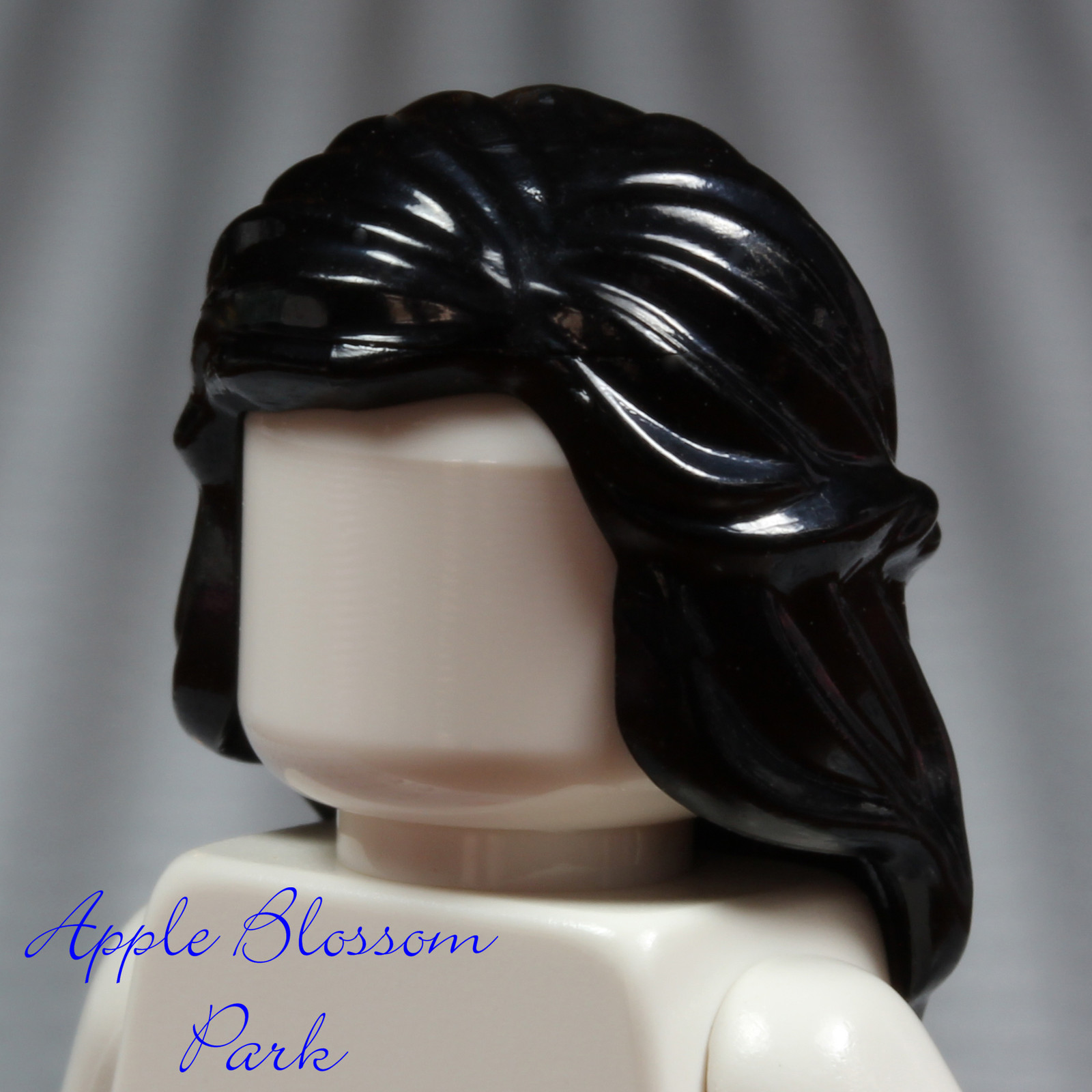NEW Lego Female Minifig Long BLACK HAIR - Braided Castle Princess Girl Head Gear