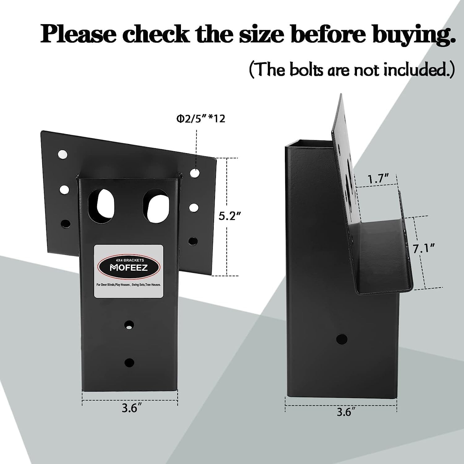 Black Steel Brackets for Shooting Platforms