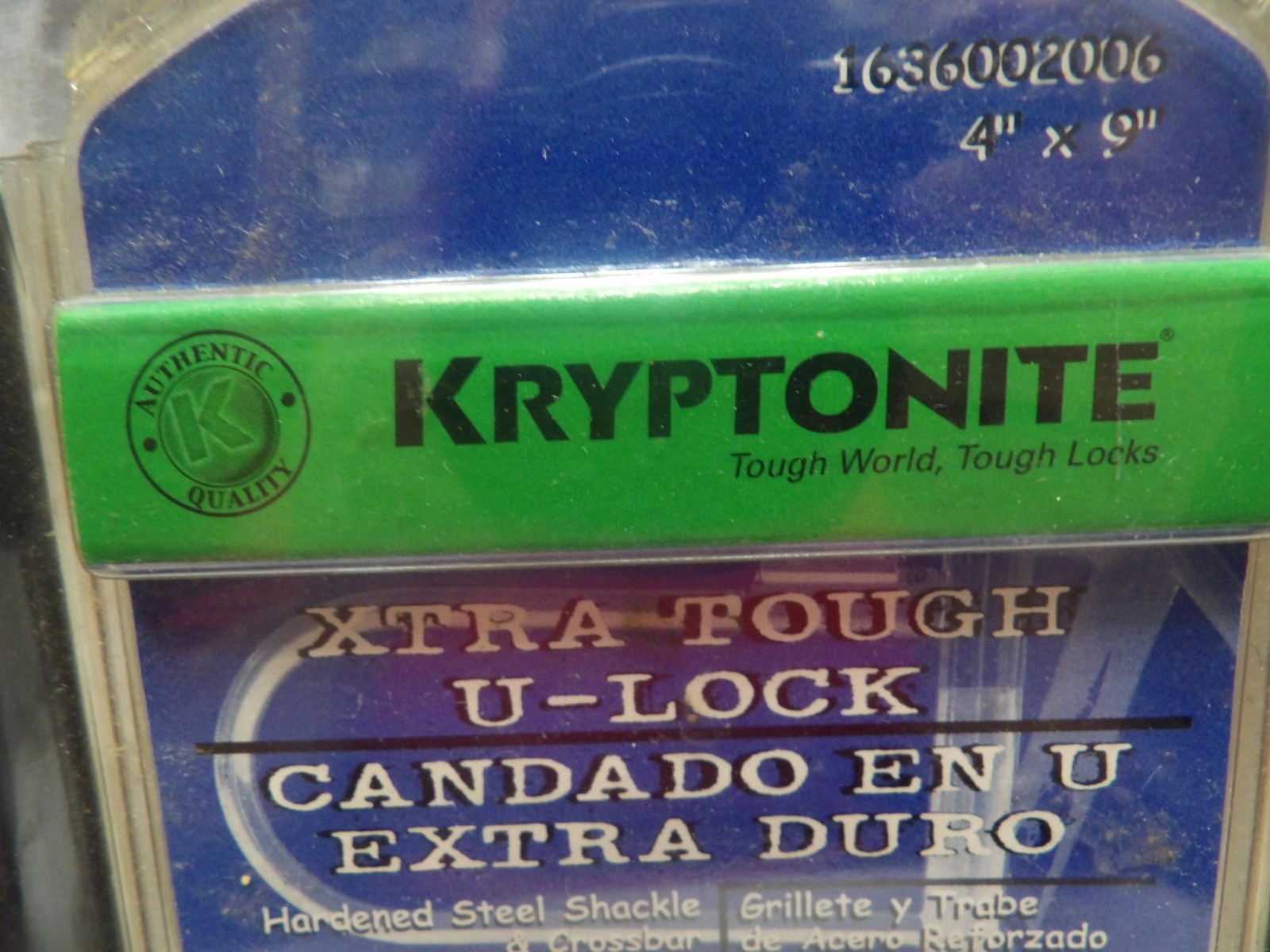Kryptonite Xtra Tough U-Lock #1636002006 4" x 9"