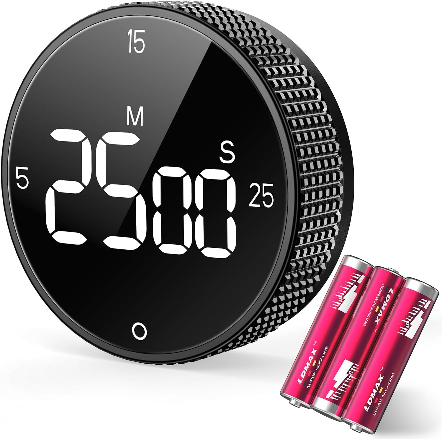 Magnetic Kitchen Timer for Cooking with Loud Alarm - Large LED Display Rotating