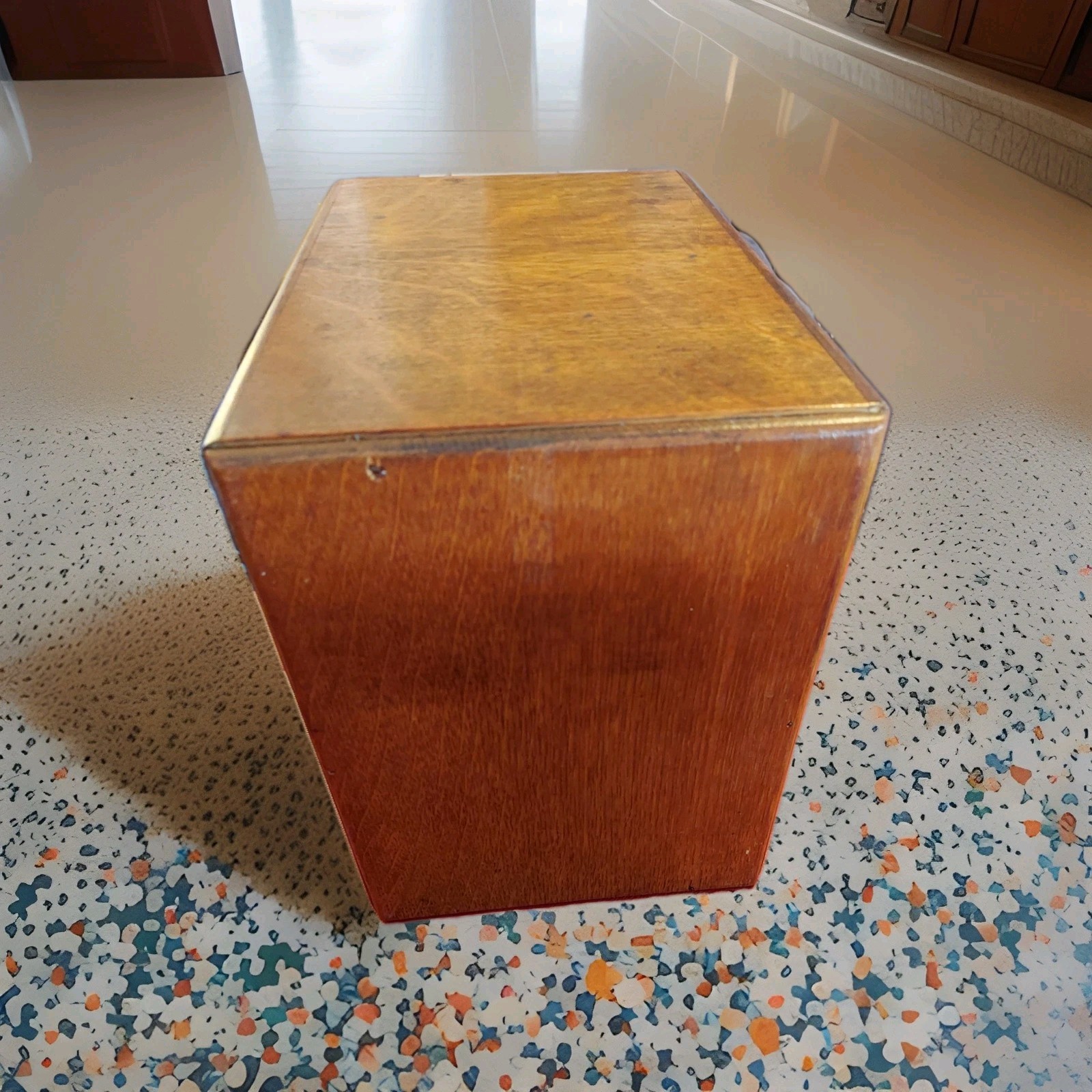 Wooden Slide 25 Tray File Box Storage Cabinet Case
