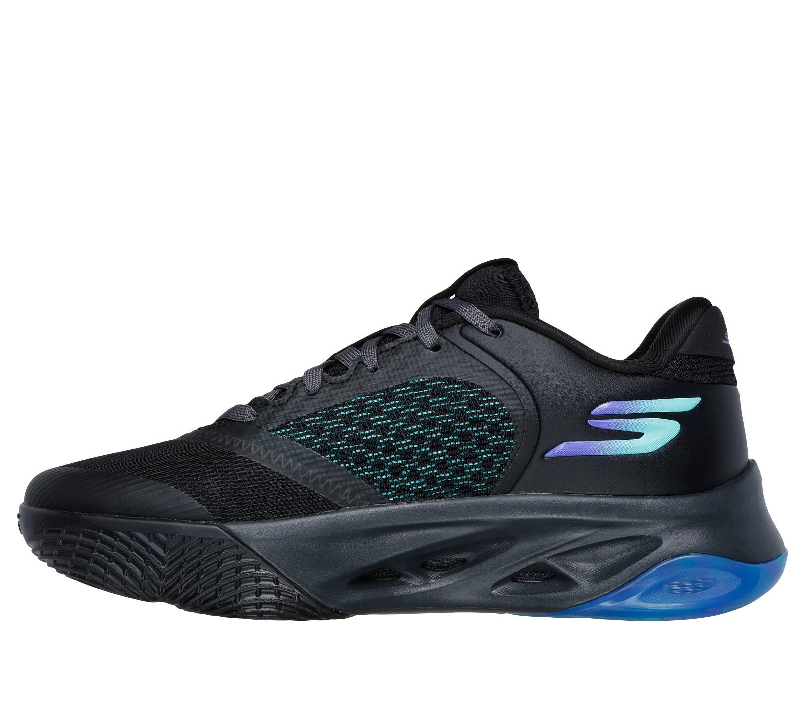 Skechers Shoes Men Black Basketball Sport SKX FLOAT Comfort Casual LaceUp 253001