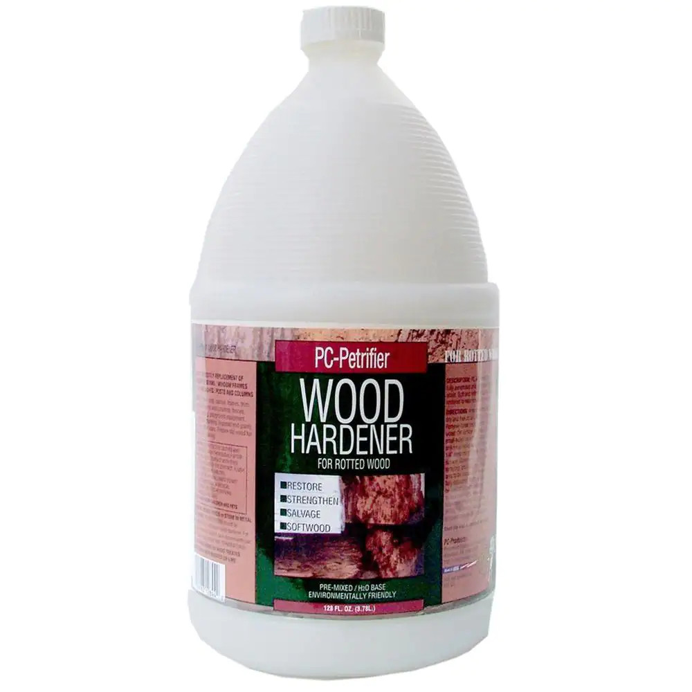 Wood Hardener 1 Gallon Harden Strengthen Petrifies Decayed Damaged Rotted Wood