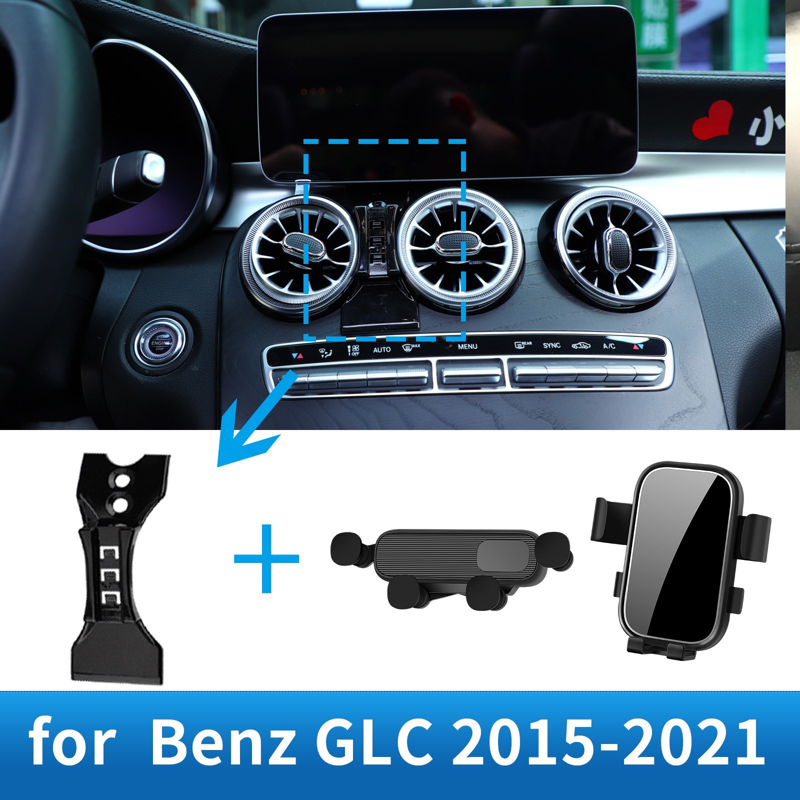 Car Phone Holder for Mercedes Benz GLC X253 C253 2015~2021 GPS Bracket