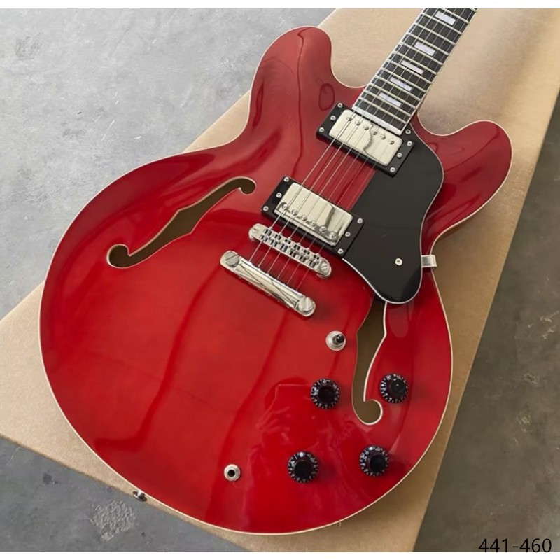 New Jazz Guitar Red finish w Alnico pickup, Chrome hardwares