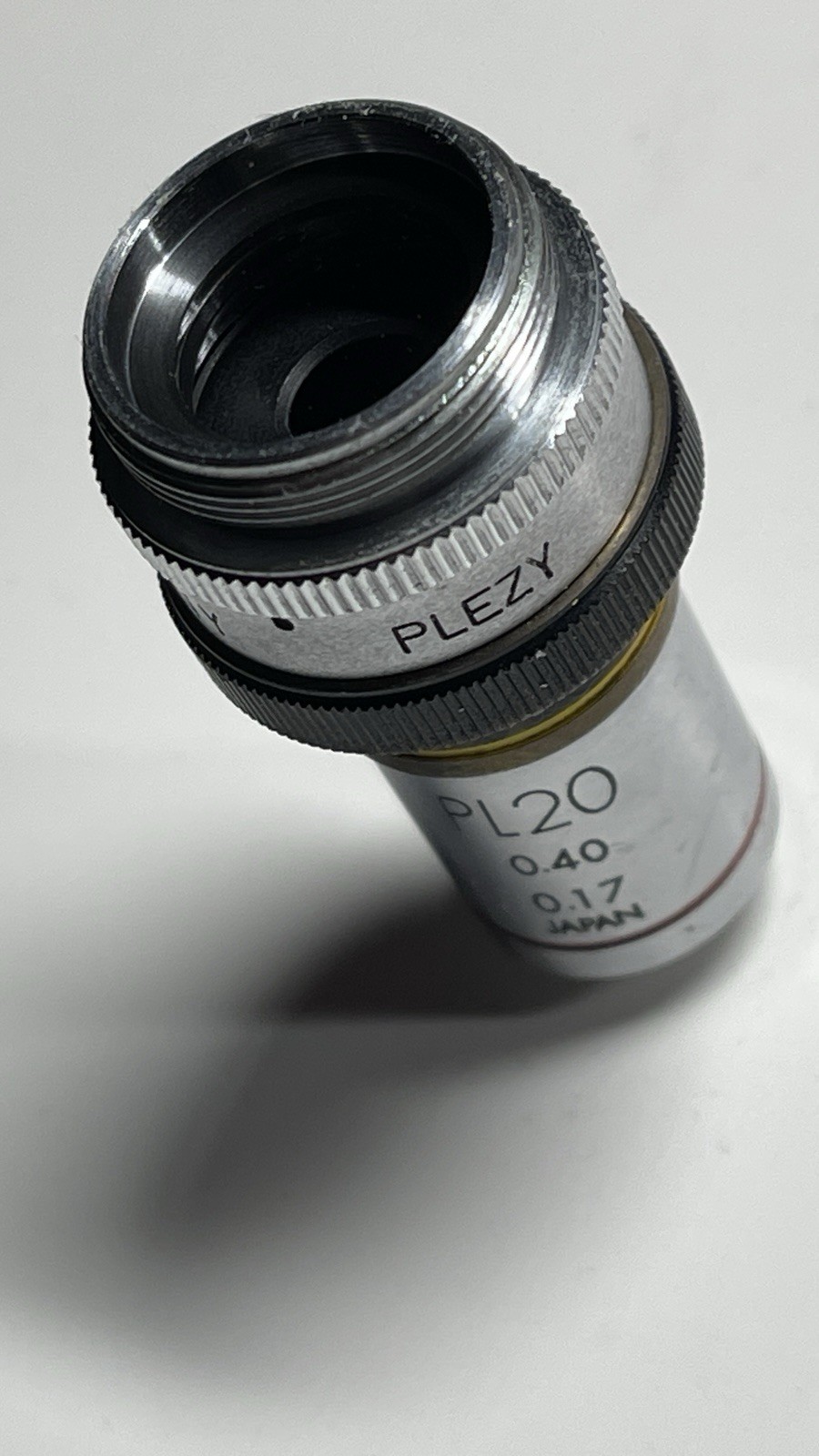 Olympus PL20 20X 0.40 0.17 Microscope Objective Lens with PLEZY Adapter