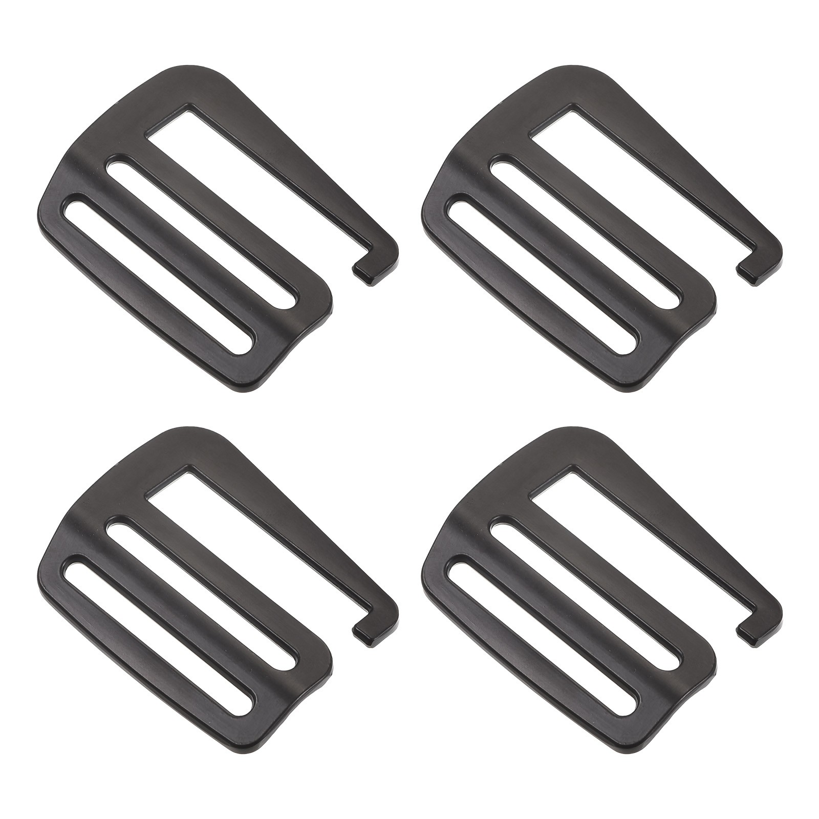 1.5" Webbing Release G Hook Buckle Adjuster for Backpack Strap, 4Pcs Matte Black