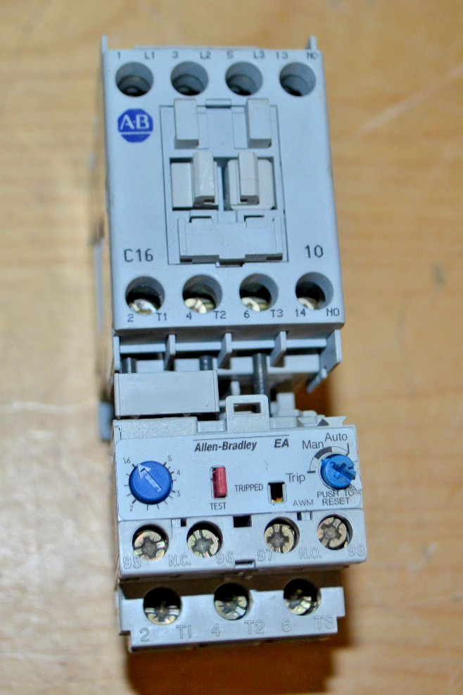 Used - Allen Bradley ~ 100-C16D*10 ~ w/ ~ 193-EA4EB ~ CONTACTOR 24V DC Coil