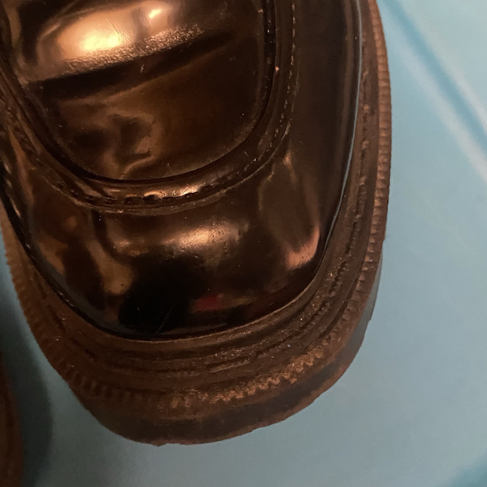 Aldo Womens Black Patent Leather Penny Loafers Shoes Size 35 US 4.5 To 5 Chunky
