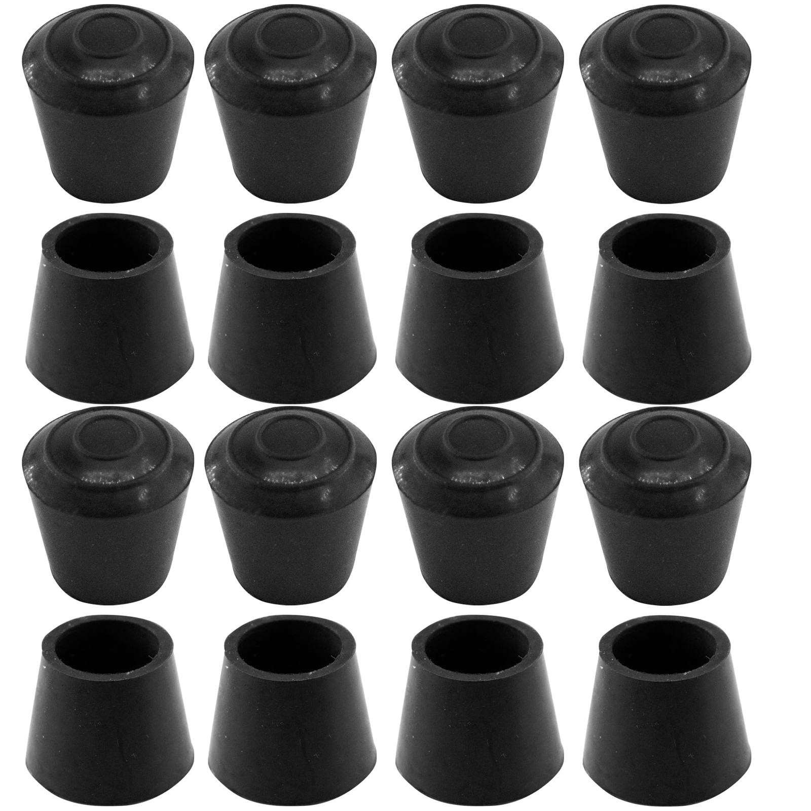 16Pcs 7/8 Inch Round Chair Leg Caps, Flexible Rubber Tips Cover Furniture Foot