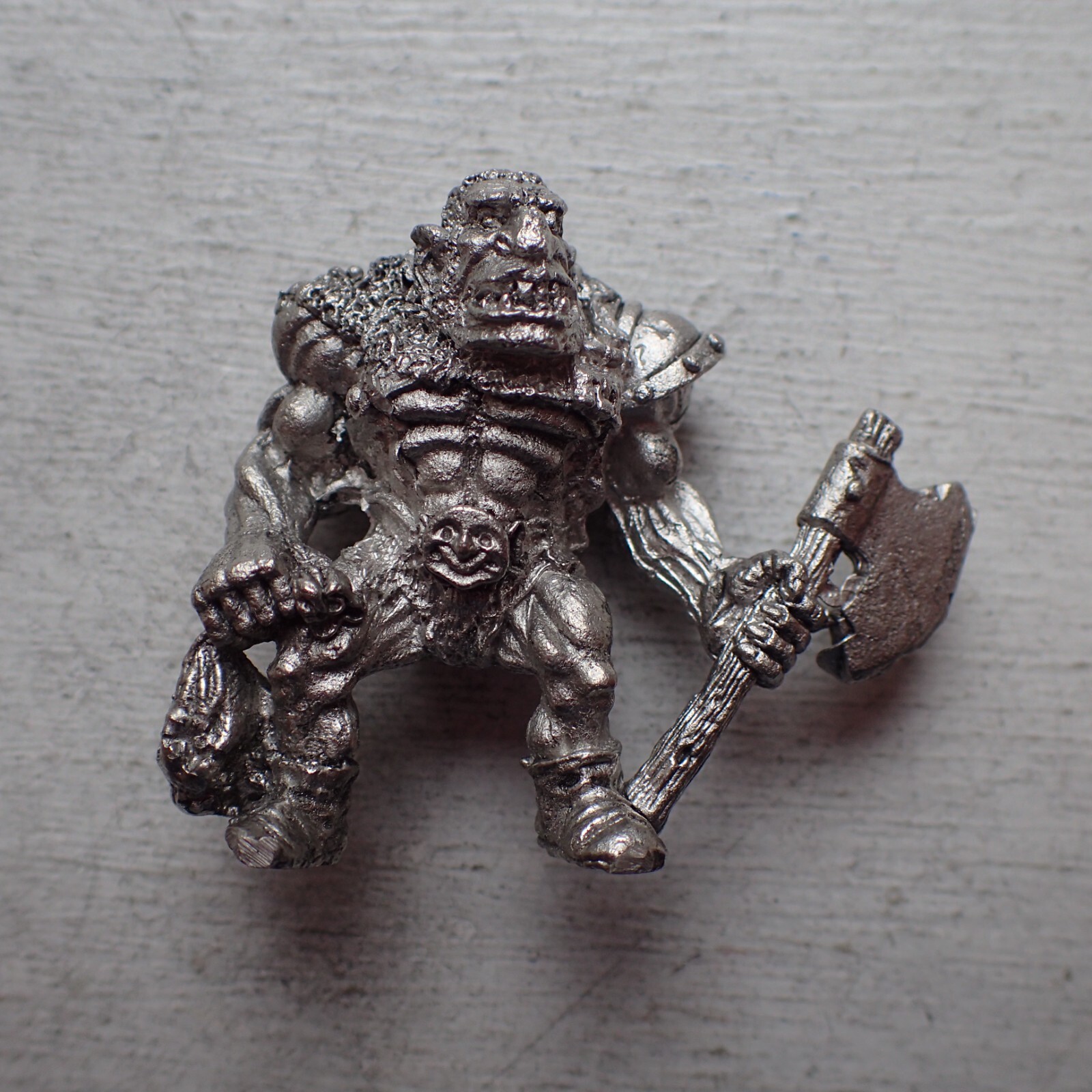Citadel Warhammer classic 80s Iron Claw Ogre with Axe and Sack