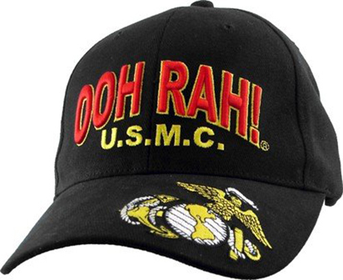 OOH RAH! U.S.M.C. with EGA Cap-Embroidered-Licensed