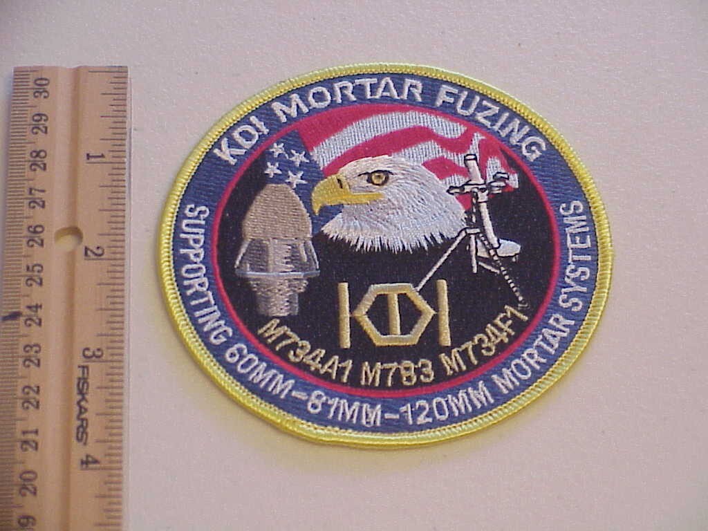 KDI MORTAR FUZING SYSTEMS  ( EAGLE FLAG )  PATCH NEW FREE SHIPPING  !!