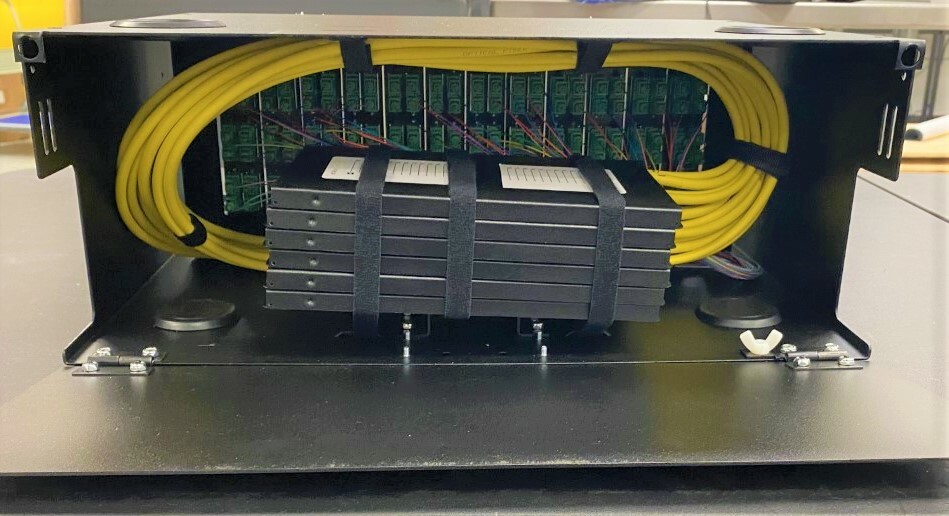 4RU 144 Port SCAPC Singlemode Fiber Optic LIU Rack Mount Panel Enclosure LOADED
