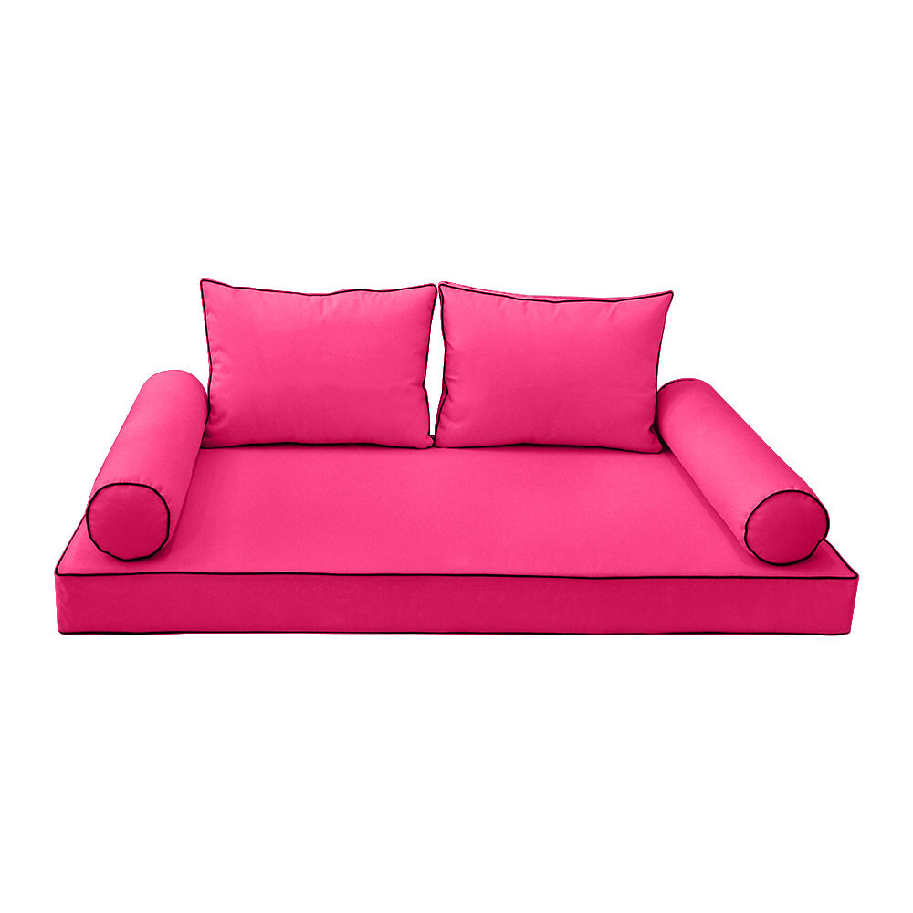 Style1 5PC Contrast Pipe Daybed Mattress Cushion Complete Set-Twin Size AD110