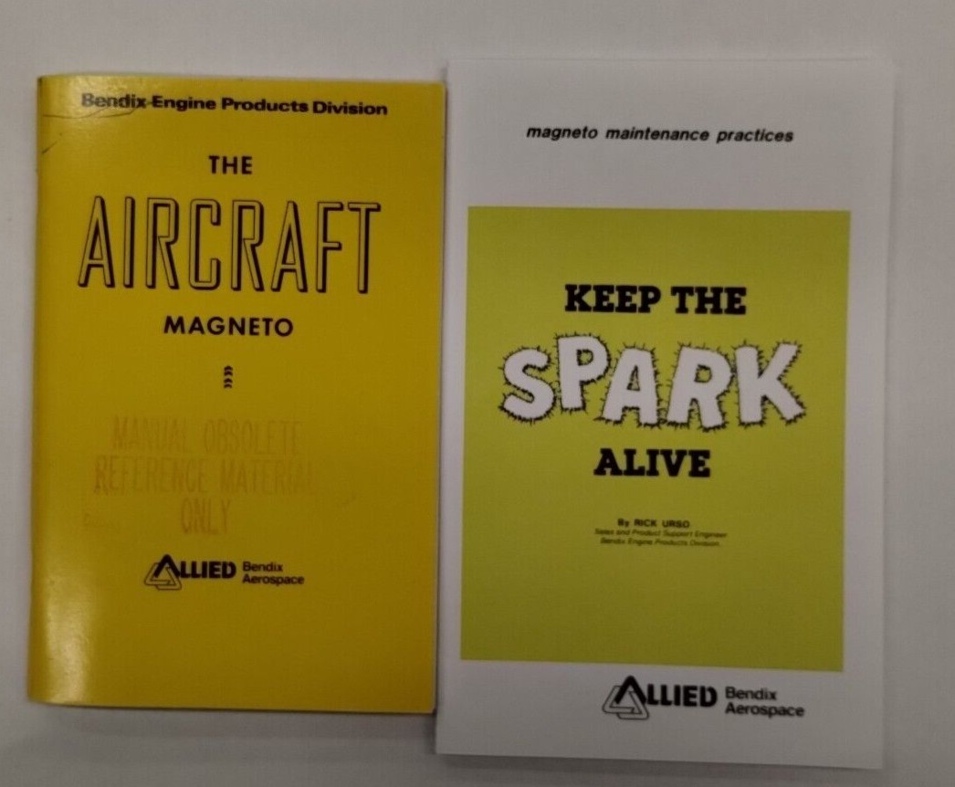 2-Books Allied/Bendix "The Aircraft Magneto-Original" & "Keep the Spark Alive"