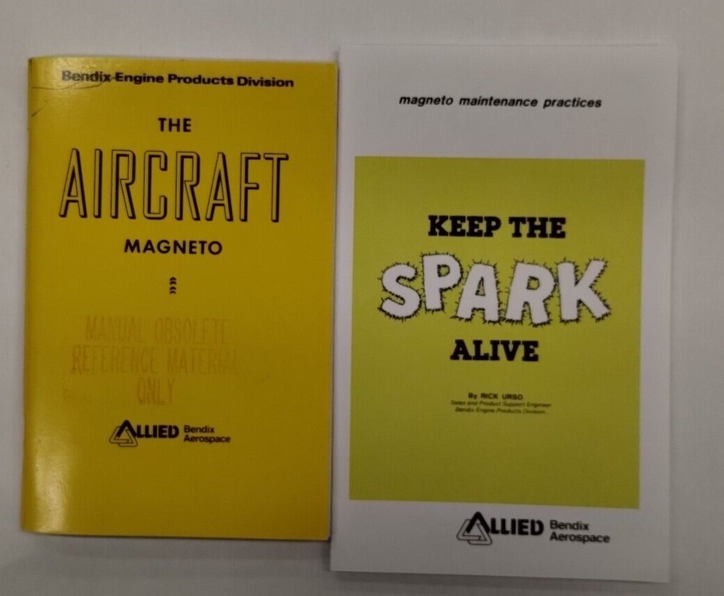 2-Books Allied/Bendix "The Aircraft Magneto-Original" & "Keep the Spark Alive"