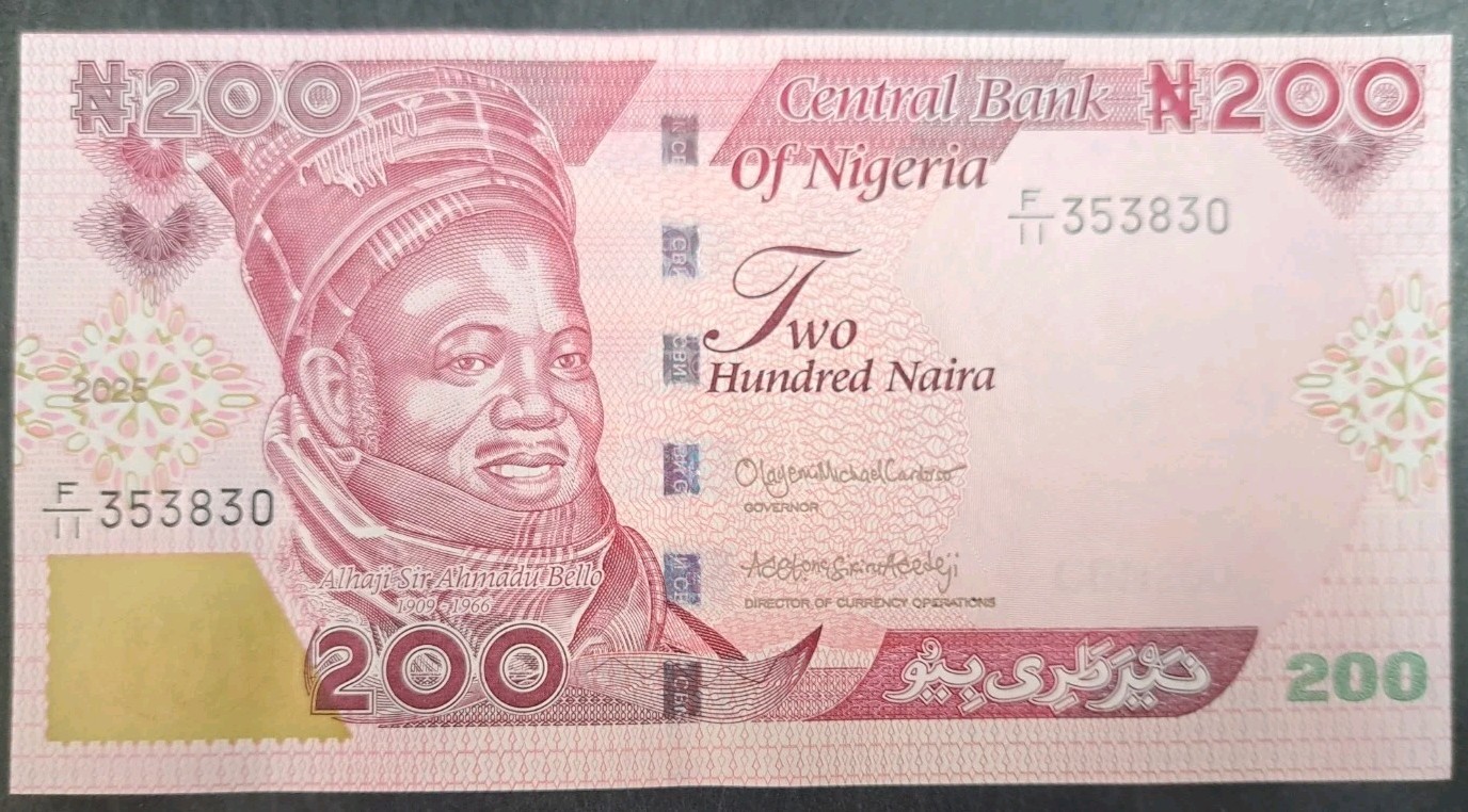 2025 Nigeria 200 Naira PW47 2025(2), F11-353830.