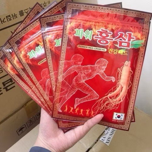 5 x Hanil Power Red Ginseng Patch / Health Hot Pad / Pain Relief / (20ea x 5 )