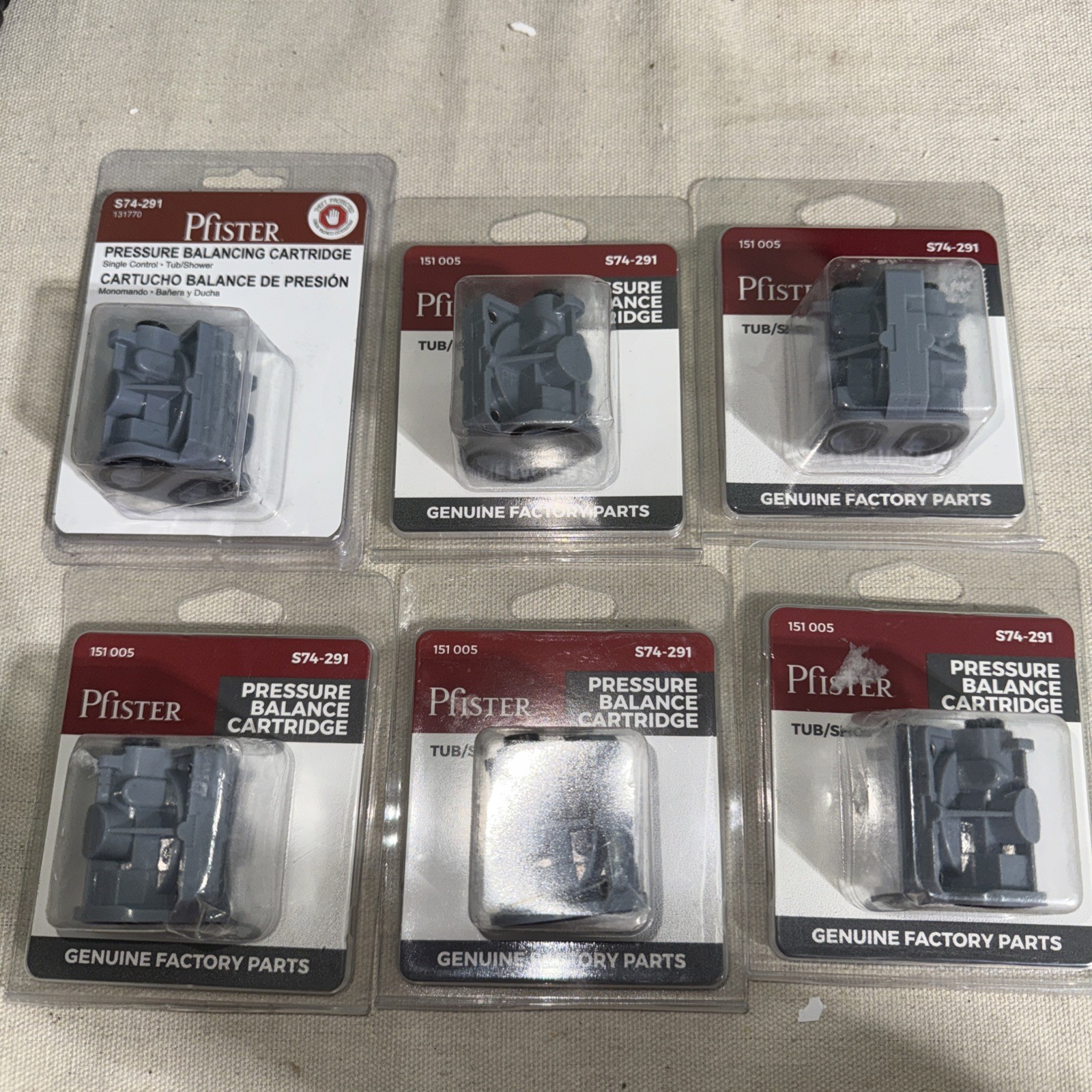 Pfister Pressure Balance Cartridge Single Control T/S S74-291 - NEW LOT OF 6