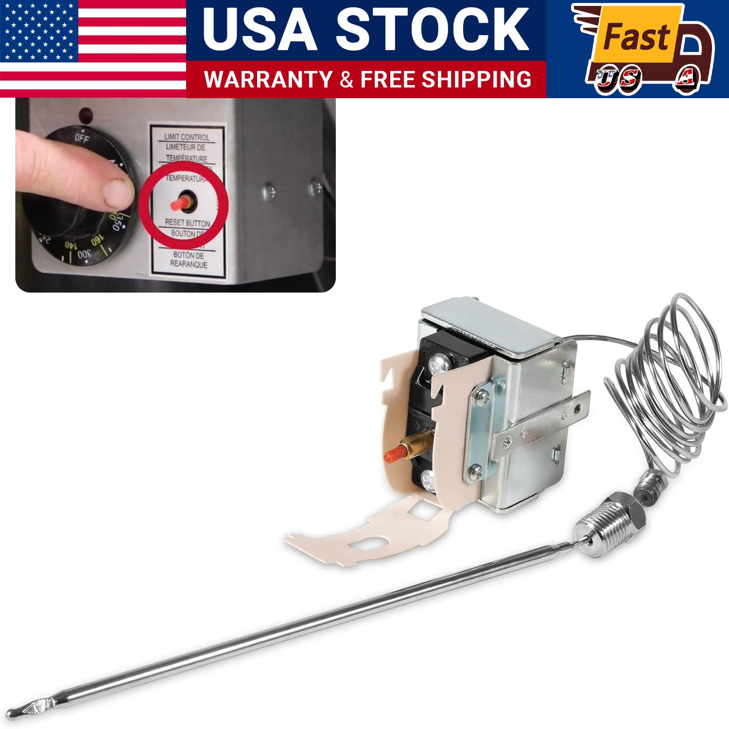 High Limit Switch PP10084 LCHM050300000 for Pitco / Gas Fryer Safety Thermostat