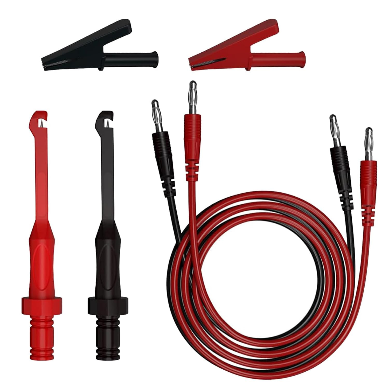 6PCS Multimeter Test Leads Set Electric Wire Piercing Probe, Automotive Insulati