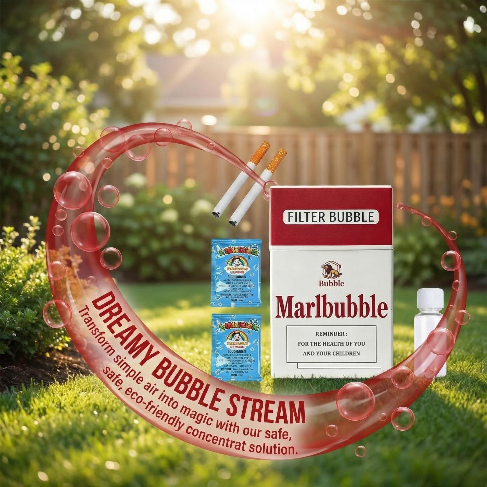 Bubble Cigarette Blowing Stress-Relief Accessory Mini Bubble Blower Sticks Fun
