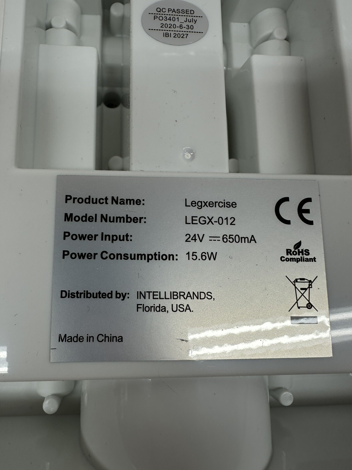 LegXercise Pro LEGX-012 Motorized Leg Exercise Machine No Power Cord - No Remote