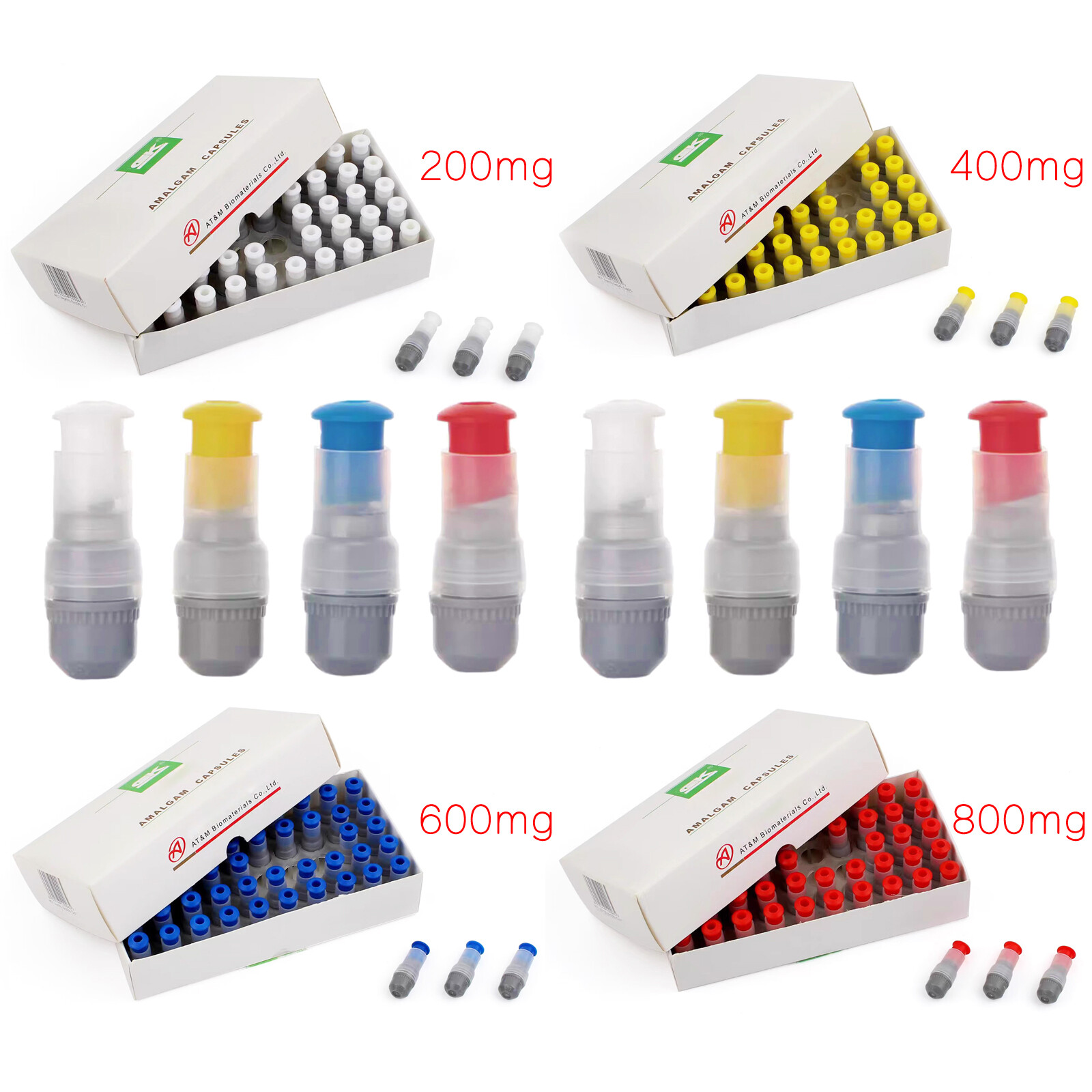 Dental Alloy Amalgam, 1 / 2 / 3 Spill Regular Set, 500 or 50 Capsules, Zinc Free