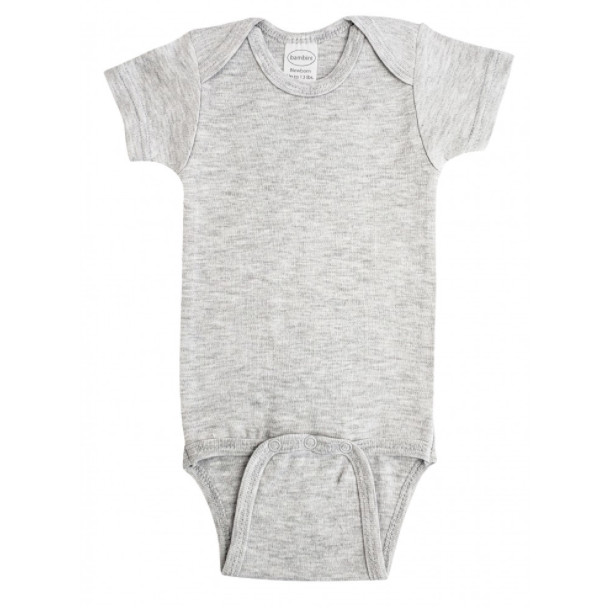 Heather Grey Interlock Short Sleeve Jumpsuit: Medium 12-18 Months