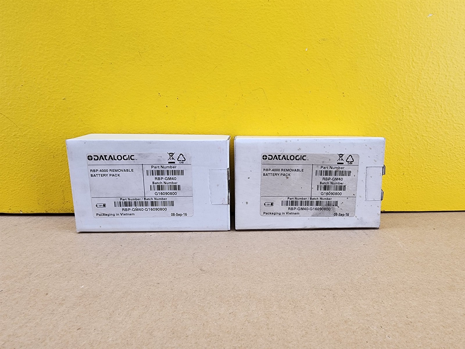 NEW Datalogic RBP-4000 Removable Battery Pack, RBP-GM40 (Lot of 2)
