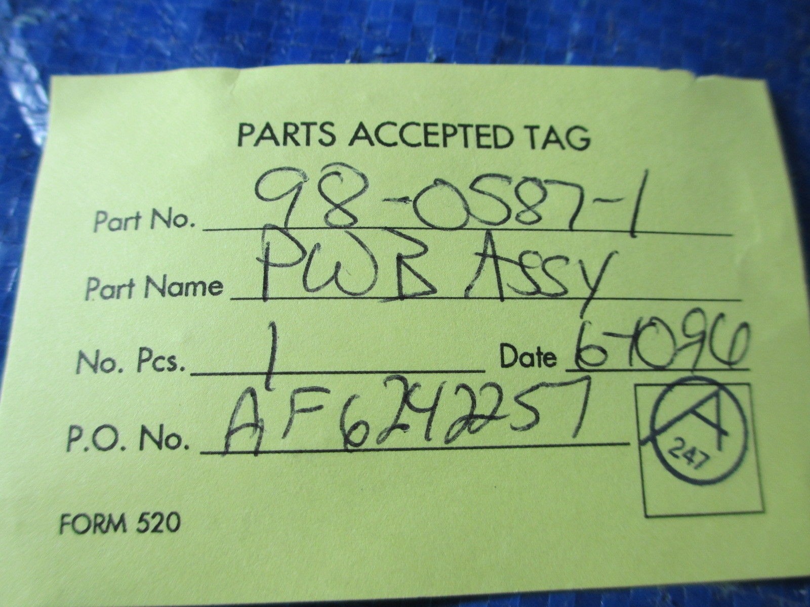 Power Supply Assembly P/N: 98-0587 (3365)