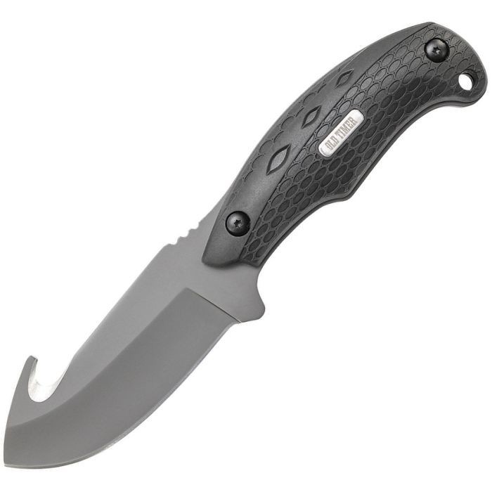 Schrade Copperhead Guthook Knife TiNi Coated Blade Rubber Handle Sheath