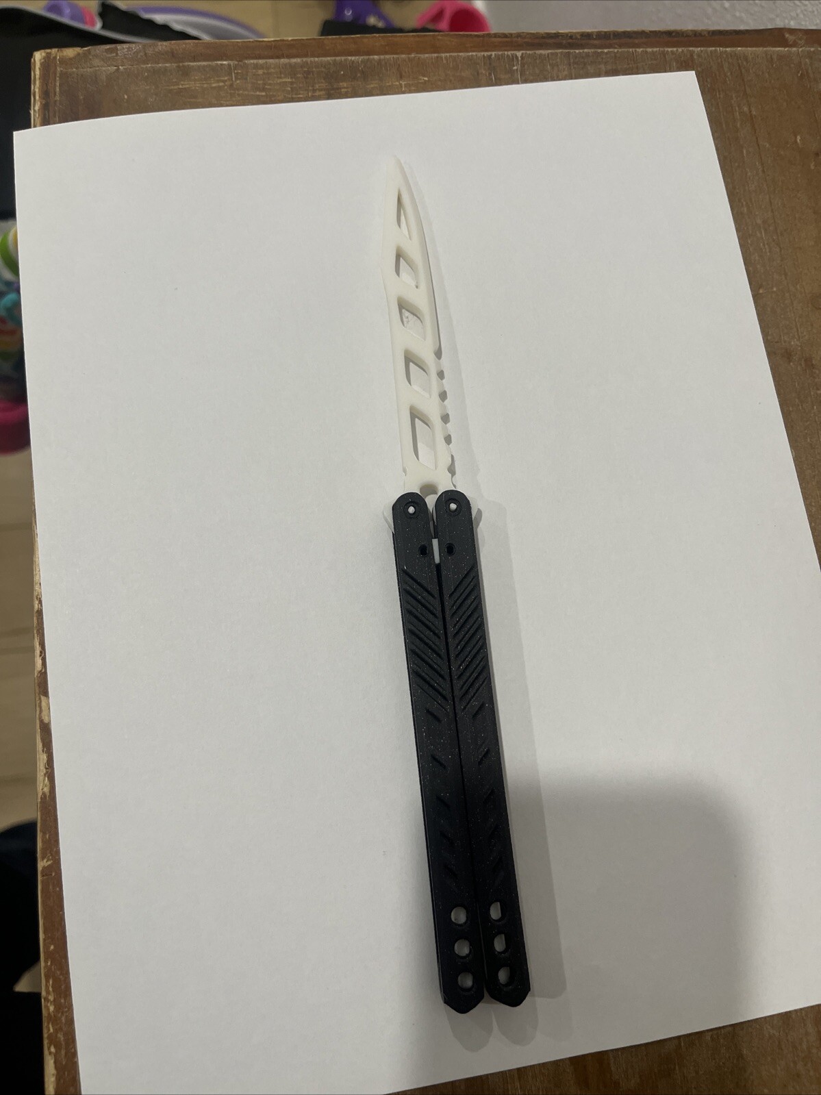 Practice Butterfly Knife, Practice Blade, 3D Printed