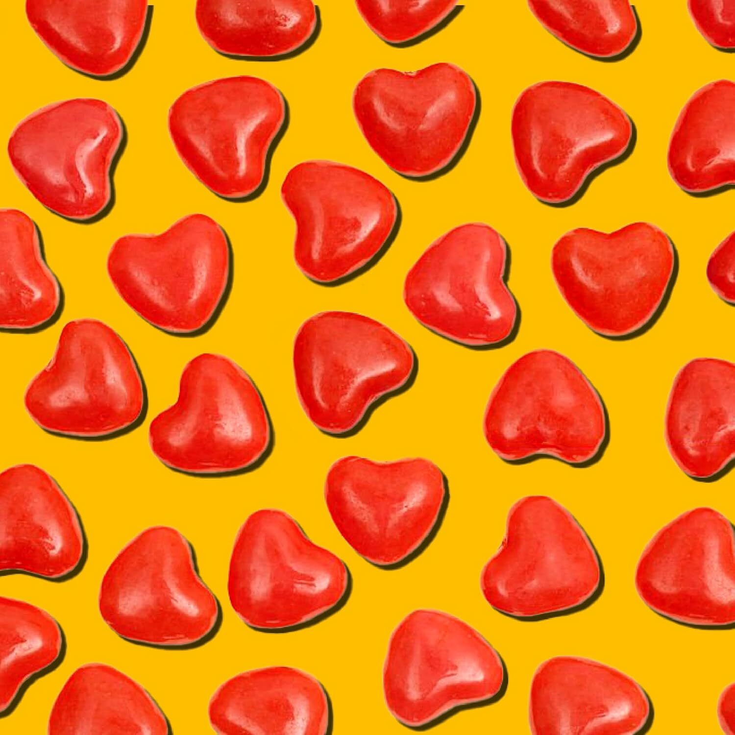 Heart-Shaped Cinnamon Hard Candy, Bulk Pack 2 Pounds