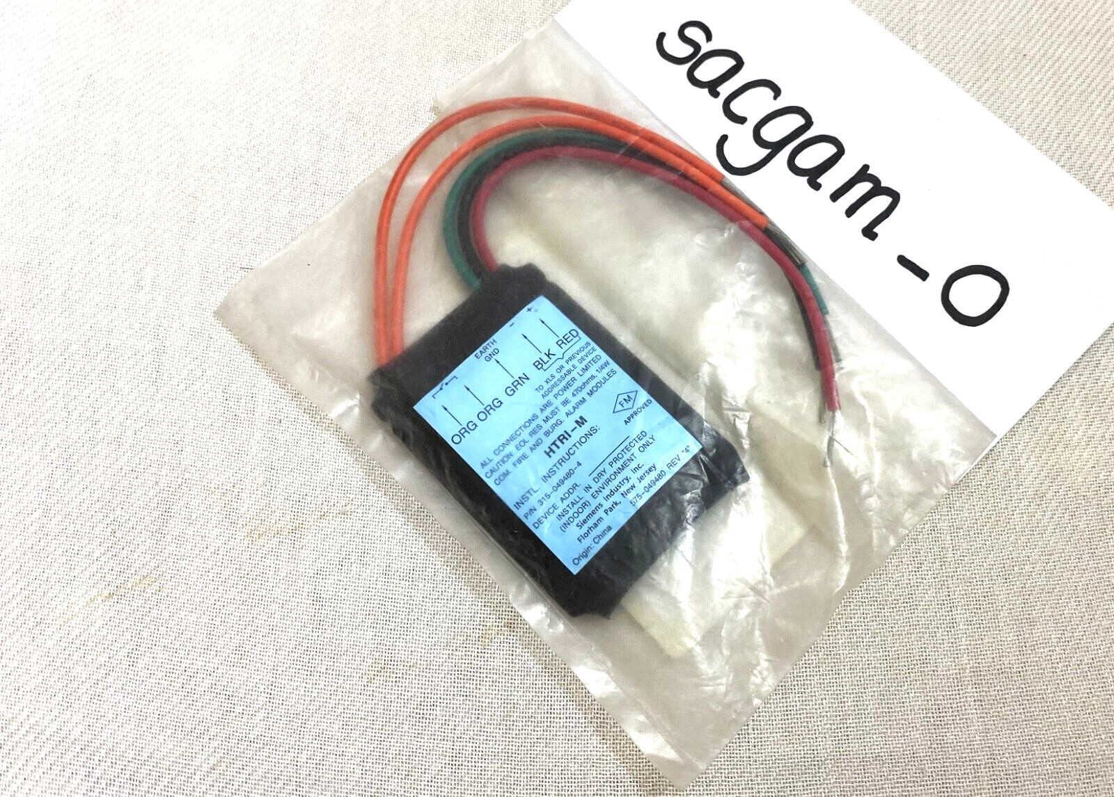 SIEMENS Model HTRI-M Addressable Interface Module without EOL Resister.