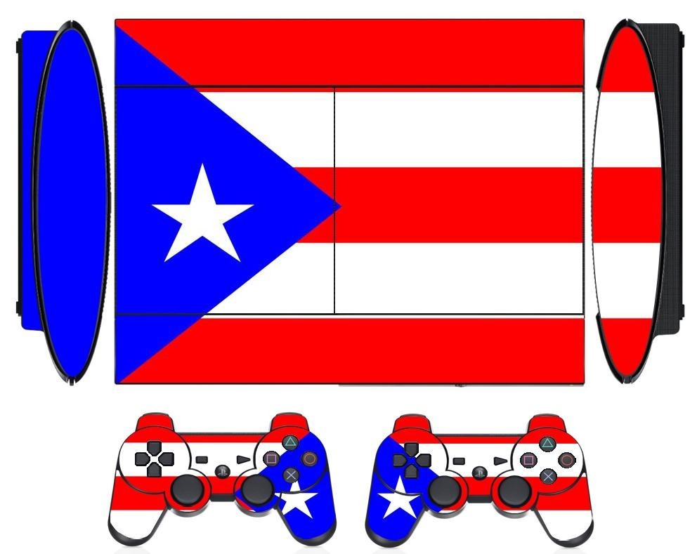 Flag 266 Skin Sticker for PS3 PlayStation 3 Super Slim with 2 controller skins