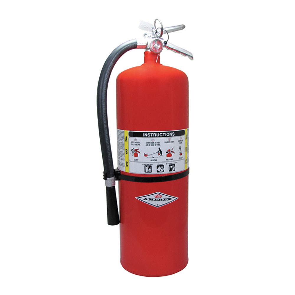 AMEREX A411 Fire Extinguisher,Steel,Red,ABC 13J003