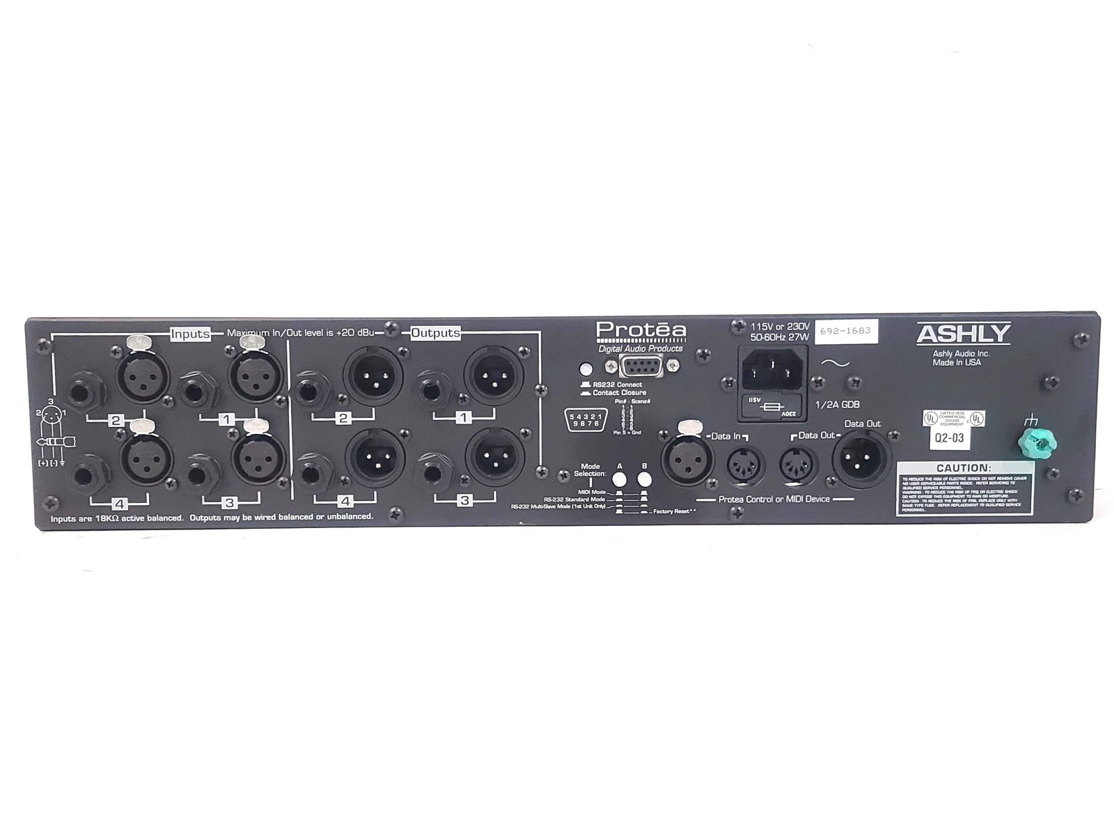 ASHLY Protea System II 4.24GS 4-Channel 24-Bit Digital Graphic