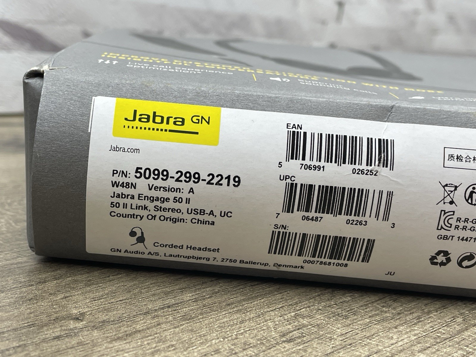 JABRA ENGAGE 50 II 5099-299-2219 Link USB-A UC Stereo Wired Headset BRAND NEW